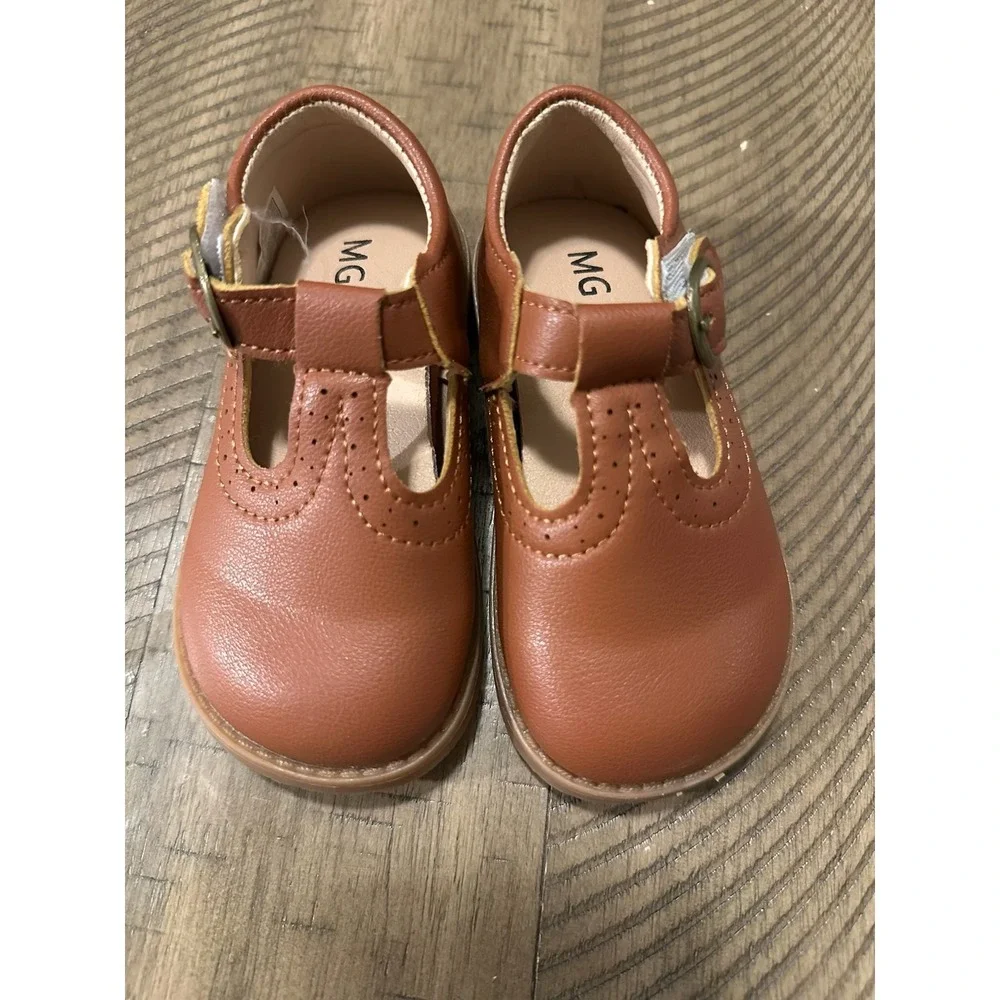 MG Baby Toddler T-Strap Mary Jane Shoes - Brown (Size 22 / US 6)